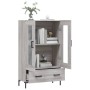 Aparador alto madera de ingeniería gris Sonoma 69,5x31x115 cm de vidaXL, Aparadores - Ref: Foro24-828306, Precio: 93,46 €, De...