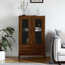 Tall sideboard engineered wood brown oak 69.5x31x115 cm by vidaXL, Sideboards - Ref: Foro24-828315, Price: 95,99 €, Discount: %