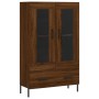 Aparador alto madera de ingeniería roble marrón 69,5x31x115 cm de vidaXL, Aparadores - Ref: Foro24-828315, Precio: 95,99 €, D...