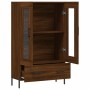 Aparador alto madera de ingeniería roble marrón 69,5x31x115 cm de vidaXL, Aparadores - Ref: Foro24-828315, Precio: 95,99 €, D...