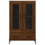 Aparador alto madera de ingeniería roble marrón 69,5x31x115 cm de vidaXL, Aparadores - Ref: Foro24-828315, Precio: 95,99 €, D...