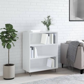 Glossy white engineered wood shelf 69.5x32.5x90 cm by vidaXL, Bookcases and shelves - Ref: Foro24-828358, Price: 57,99 €, Dis...