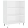 Regal aus glänzend weißem Holzwerkstoff, 69,5 x 32,5 x 90 cm von vidaXL, Bücherregale und Regale - Ref: Foro24-828358, Preis:...