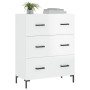 Glossy white plywood sideboard 69.5x34x90 cm by vidaXL, Sideboards - Ref: Foro24-827854, Price: 105,99 €, Discount: %