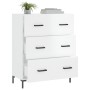 Glossy white plywood sideboard 69.5x34x90 cm by vidaXL, Sideboards - Ref: Foro24-827854, Price: 105,99 €, Discount: %