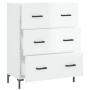 Glossy white plywood sideboard 69.5x34x90 cm by vidaXL, Sideboards - Ref: Foro24-827854, Price: 105,99 €, Discount: %