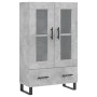 Aparador alto madera de ingeniería gris hormigón 69,5x31x115 cm de vidaXL, Aparadores - Ref: Foro24-828328, Precio: 89,99 €, ...