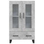 Tall engineered wood sideboard in gray concrete 69.5x31x115 cm by vidaXL, Sideboards - Ref: Foro24-828328, Price: 89,76 €, Di...