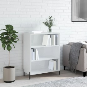 Glossy white engineered wood shelf 69.5x32.5x90 cm by vidaXL, Sideboards - Ref: Foro24-828374, Price: 63,98 €, Discount: %