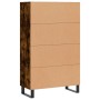 Aparador alto madera de ingeniería roble ahumado 69,5x31x115 cm de vidaXL, Aparadores - Ref: Foro24-828329, Precio: 90,15 €, ...