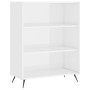 Glossy white engineered wood shelf 69.5x32.5x90 cm by vidaXL, Bookcases and shelves - Ref: Foro24-828334, Price: 59,42 €, Dis...