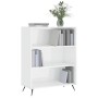 Glossy white engineered wood shelf 69.5x32.5x90 cm by vidaXL, Bookcases and shelves - Ref: Foro24-828334, Price: 59,42 €, Dis...