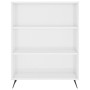 Glossy white engineered wood shelf 69.5x32.5x90 cm by vidaXL, Bookcases and shelves - Ref: Foro24-828334, Price: 59,42 €, Dis...