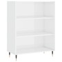 Parkettregal glänzend weiß 69,5x32,5x90 cm von vidaXL, Bücherregale und Regale - Ref: Foro24-828342, Preis: 58,24 €, Rabatt: %