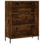 Regal aus geräucherter Eiche aus Holzwerkstoff 69,5x32,5x90 cm von vidaXL, Sideboards - Ref: Foro24-828377, Preis: 58,23 €, R...