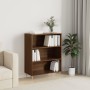 Brown oak engineered wood shelf 69.5x32.5x90 cm by vidaXL, Bookcases and shelves - Ref: Foro24-828355, Price: 53,92 €, Discou...