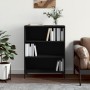 Black engineered wood shelf 69.5x32.5x90 cm by vidaXL, Bookcases and shelves - Ref: Foro24-828365, Price: 58,20 €, Discount: %