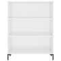 Glossy white engineered wood shelf 69.5x32.5x90 cm by vidaXL, Bookcases and shelves - Ref: Foro24-828366, Price: 61,81 €, Dis...