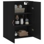 Armario de pared negro 69,5x34x90 cm de vidaXL, Aparadores - Ref: Foro24-828397, Precio: 71,99 €, Descuento: %