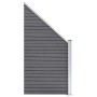 Set de vallas 2 cuadradas + 1 oblicua WPC gris 446x186 cm de vidaXL, Paneles de vallas - Ref: Foro24-3053234, Precio: 744,02 ...