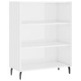 Engineered wood bookshelf in glossy white 69.5x32.5x90 cm by vidaXL, Sideboards - Ref: Foro24-828382, Price: 62,92 €, Discoun...