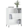 Engineered wood bookshelf in glossy white 69.5x32.5x90 cm by vidaXL, Sideboards - Ref: Foro24-828382, Price: 62,92 €, Discoun...