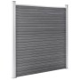 Zaunset 3 quadratisch + 1 schräg grau WPC 619x186 cm von vidaXL, Zaunpaneele - Ref: Foro24-3053235, Preis: 968,62 €, Rabatt: %