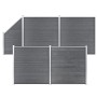 Fence set 4 square + 1 oblique WPC gray 792x186 cm by vidaXL, fence panels - Ref: Foro24-3053236, Price: 1,00 €, Discount: %