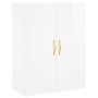 Glossy white wall cabinet 69.5x34x90 cm by vidaXL, Sideboards - Ref: Foro24-828406, Price: 78,73 €, Discount: %