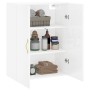 Armario de pared blanco brillante 69,5x34x90 cm de vidaXL, Aparadores - Ref: Foro24-828406, Precio: 77,94 €, Descuento: %