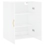 Glossy white wall cabinet 69.5x34x90 cm by vidaXL, Sideboards - Ref: Foro24-828406, Price: 78,73 €, Discount: %