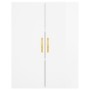 Glossy white wall cabinet 69.5x34x90 cm by vidaXL, Sideboards - Ref: Foro24-828406, Price: 78,73 €, Discount: %