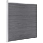 Fence set 5 square + 1 oblique WPC gray 965x186 cm by vidaXL, fence panels - Ref: Foro24-3053237, Price: 1,00 €, Discount: %