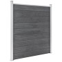 Fence set 5 square + 1 oblique WPC gray 965x186 cm by vidaXL, fence panels - Ref: Foro24-3053237, Price: 1,00 €, Discount: %