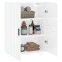 Armario de pared blanco brillante 69,5x34x90 cm de vidaXL, Aparadores - Ref: Foro24-828438, Precio: 71,21 €, Descuento: %