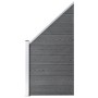 Set of 6 square + 1 oblique gray WPC fences 1138x186 cm by vidaXL, fence panels - Ref: Foro24-3053238, Price: 1,00 €, Discoun...