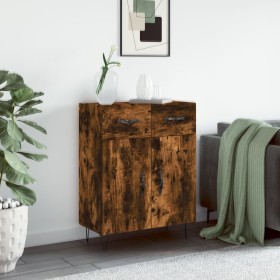 Smoked oak engineered wood sideboard 69.5x34x90 cm by vidaXL, Sideboards - Ref: Foro24-827977, Price: 80,96 €, Discount: %