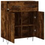 Aparador de madera de ingeniería roble ahumado 69,5x34x90 cm de vidaXL, Aparadores - Ref: Foro24-827977, Precio: 80,96 €, Des...