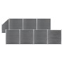 Set de valla 7 cuadradas + 1 oblicua WPC gris 1311x186 cm de vidaXL, Paneles de vallas - Ref: Foro24-3053239, Precio: 1,00 €,...