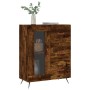 Aparador de madera de ingeniería roble ahumado 69,5x34x90 cm de vidaXL, Aparadores - Ref: Foro24-828017, Precio: 90,54 €, Des...