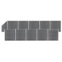 Fence set 10 square + 1 oblique WPC gray 1830x186 cm by vidaXL, fence panels - Ref: Foro24-3053242, Price: 2,00 €, Discount: %