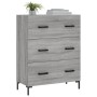 Aparador de madera de ingeniería gris Sonoma 69,5x34x90 cm de vidaXL, Aparadores - Ref: Foro24-827858, Precio: 101,64 €, Desc...