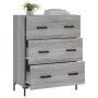 Aparador de madera de ingeniería gris Sonoma 69,5x34x90 cm de vidaXL, Aparadores - Ref: Foro24-827858, Precio: 101,64 €, Desc...