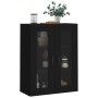 Armario de pared negro 69,5x34x90 cm de vidaXL, Aparadores - Ref: Foro24-828485, Precio: 92,46 €, Descuento: %