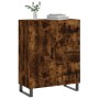 Smoked oak engineered wood sideboard 69.5x34x90 cm by vidaXL, Sideboards - Ref: Foro24-827945, Price: 98,28 €, Discount: %