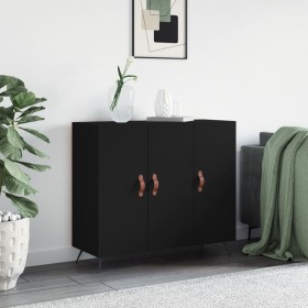 Black engineered wood sideboard 90x34x80 cm by vidaXL, Sideboards - Ref: Foro24-828077, Price: 79,86 €, Discount: %