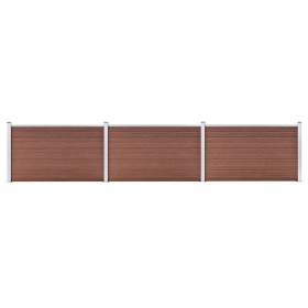 Brown WPC garden fence 526x106 cm by vidaXL, fence panels - Ref: Foro24-3053244, Price: 553,45 €, Discount: %