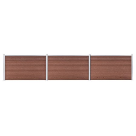 Brown WPC garden fence 526x106 cm by vidaXL, fence panels - Ref: Foro24-3053244, Price: 525,15 €, Discount: %