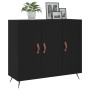 Aparador de madera de ingeniería negro 90x34x80 cm de vidaXL, Aparadores - Ref: Foro24-828077, Precio: 79,86 €, Descuento: %