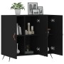 Black engineered wood sideboard 90x34x80 cm by vidaXL, Sideboards - Ref: Foro24-828077, Price: 79,86 €, Discount: %